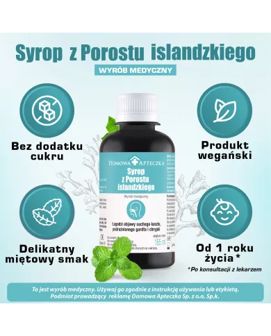 Syrop z Porostu Islandzkiego 165 ml – zestaw 2 szt.
