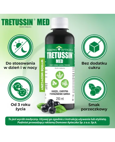 Tretussin Med 250 ml + Pastylki – zestaw na kaszel
