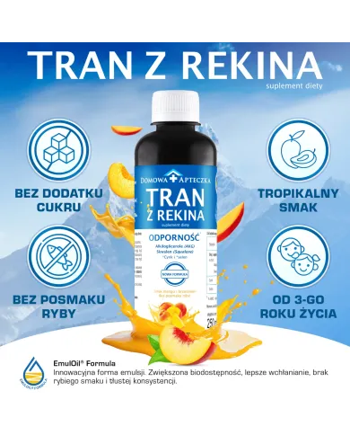 Tran z rekina mango-brzoskwinia – zestaw 2 szt.