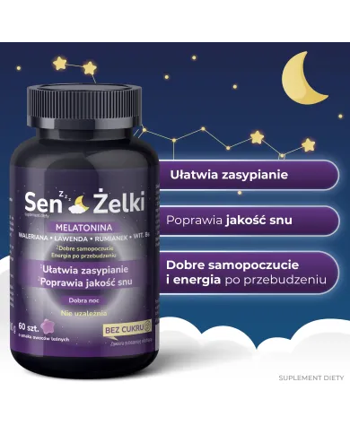 Sen Żelki – zestaw 2 szt. z melatoniną na sen