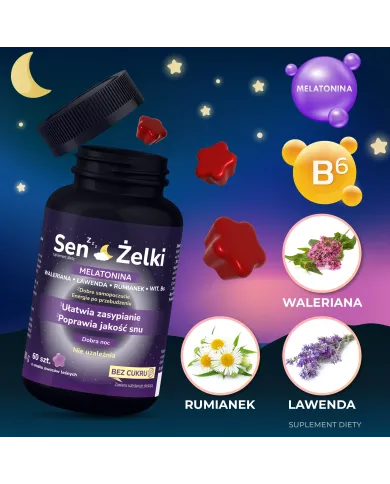 Sen Żelki – zestaw 2 szt. z melatoniną na sen
