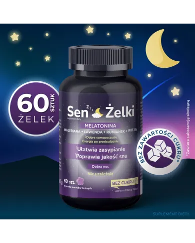 Sen Żelki – zestaw 2 szt. z melatoniną na sen