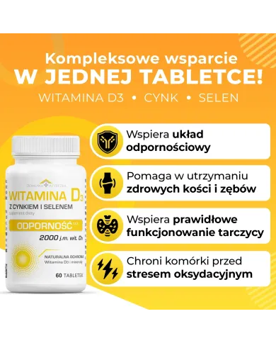 Witamina D3 + Cynk i Selen – zestaw 2x 120 tabletek