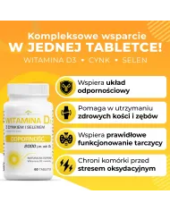 Witamina D3 + Cynk i Selen – zestaw 2x 120 tabletek