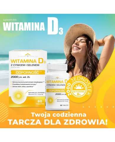 Witamina D3 + Cynk i Selen – zestaw 2x 120 tabletek