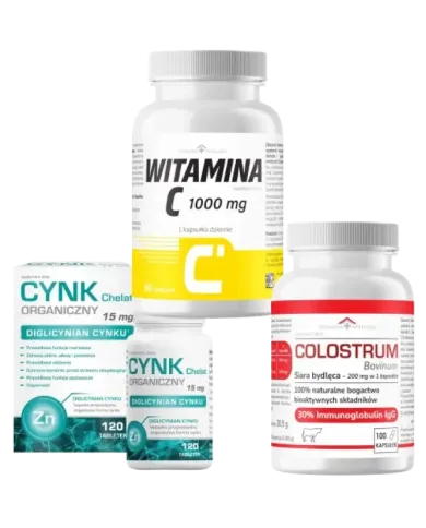 Prezent na odporność – Witamina C Cynk Chelat Colostrum Bovinum DLA SENIORA