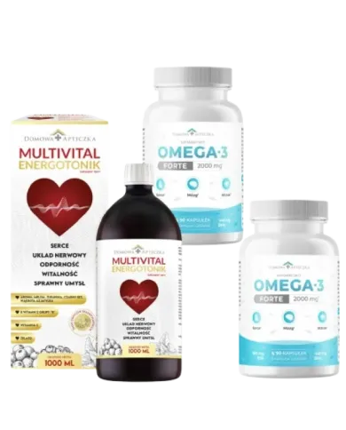 Witaminy dla babci dziadka Multivital Omega-3 mózg odporność wzrok Prezent