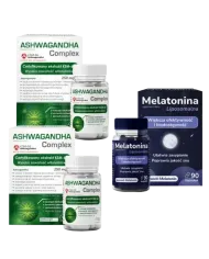 Na stres i sen Ashwagandha KSM-66 Melatonina Liposomalna wyciszenie PREZENT