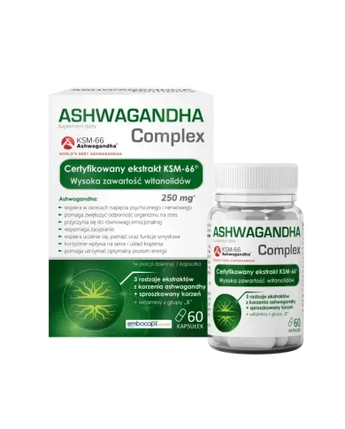 Na stres i sen Ashwagandha KSM-66 Melatonina Liposomalna wyciszenie PREZENT