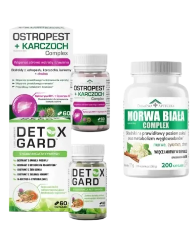 Detox i metabolizm Ostropest Morwa Biała wątroba cukier trawienie PREZENT