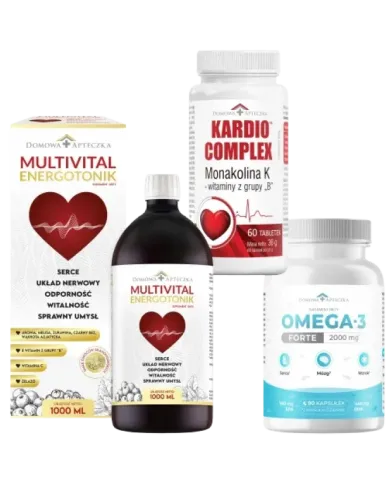 Prezent dla Seniora na serce cholesterol Multivital Omega 3 Kardio Complex