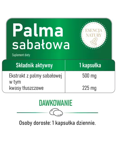 Palma Sabałowa kapsułki 500 mg – wsparcie prostaty
