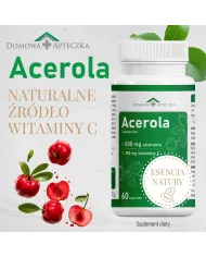 Acerola kapsułki – naturalna witamina C 350 mg (437% RWS)