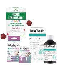 Na gardło i oddech Tretussin Junior EukaTussin Aroma Plastry Kaszel Chrypka