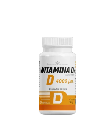 Witamina D3 4000 j.m. – wysoka dawka, 120 kapsułek