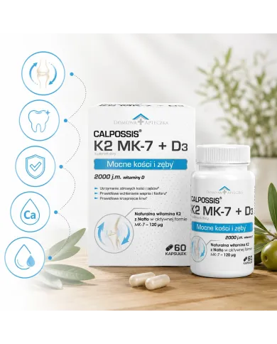 Calpossis K2 MK-7 + D3 2000 IU – mocne kości i zęby
