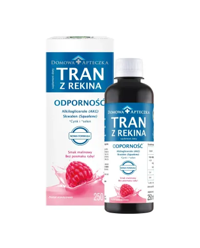 Tran z rekina malinowy 250 ml – zestaw 2 szt.
