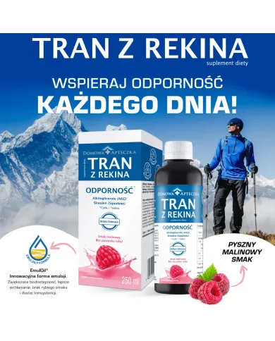 Tran z rekina malinowy 250 ml – zestaw 2 szt.