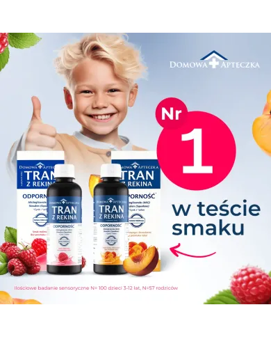 Tran z rekina malinowy 250 ml – zestaw 2 szt.