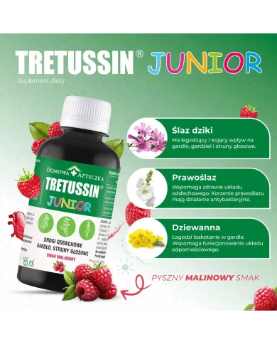 Tretussin Junior syrop + Lizaki – zestaw dla dzieci
