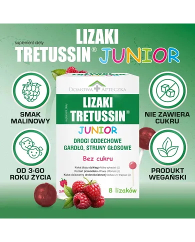 Tretussin Junior syrop + Lizaki – zestaw dla dzieci