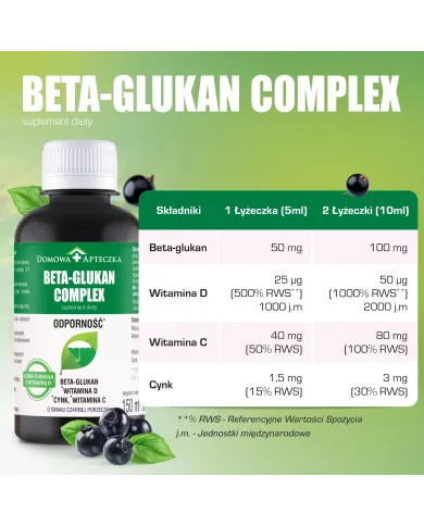 Beta-glukan Complex – zestaw 2x 150 ml na odporność