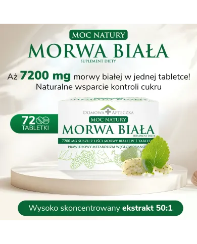 Moc Natury Morwa Biała – zestaw 2x 72 tabletki