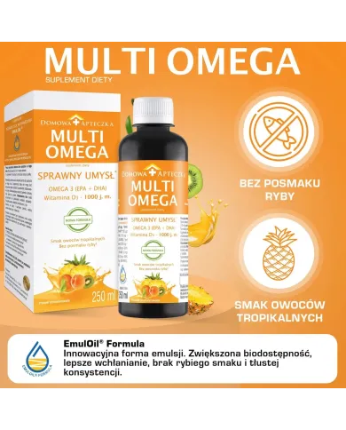 MultiOmega – zestaw 2x 250 ml, omega-3 EPA i DHA + witaminy