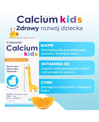 Calpossis Calcium Kids – zestaw 2x syrop 165 ml