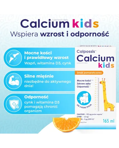 Calpossis Calcium Kids – zestaw 2x syrop 165 ml