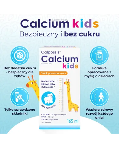 Calpossis Calcium Kids – zestaw 2x syrop 165 ml