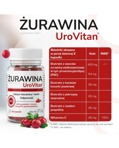 D-Mannoza + Żurawina UroVitan – zestaw
