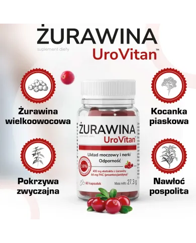 Żurawina UroVitan – zestaw 2 szt. na układ moczowy