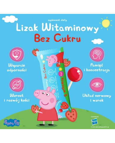 Lizak Peppa truskawkowy – zestaw 3 szt.