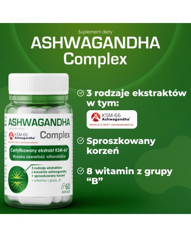 Ashwagandha Complex – adaptogen na stres i energię