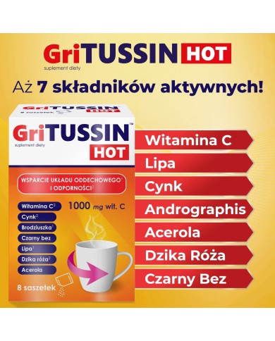 GriTussin Hot – gorący napój na przeziębienie i grypę