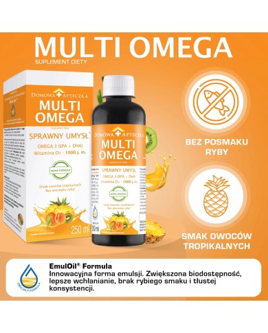 MultiOmega – kwasy omega 3-6-9 i 10 witamin w emulsji