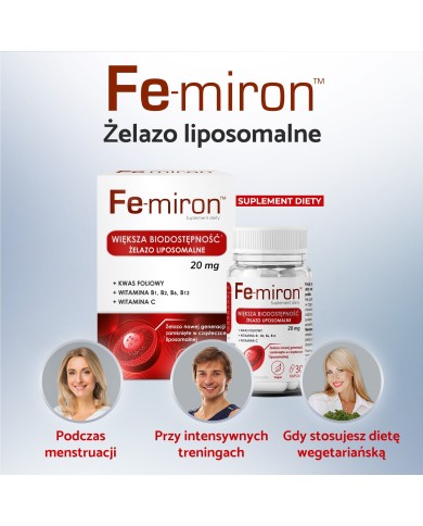 Fe-miron – żelazo liposomalne z witaminą C i witaminami B