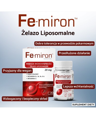 Fe-miron – żelazo liposomalne z witaminą C i witaminami B