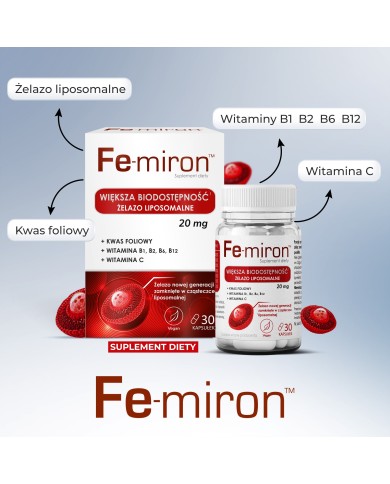 Fe-miron – żelazo liposomalne z witaminą C i witaminami B