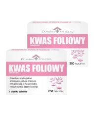 Kwas foliowy 400 mcg – zestaw 2x 250 tabletek