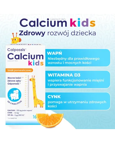 Calpossis Calcium Kids – syrop z wapniem i D3 dla dzieci