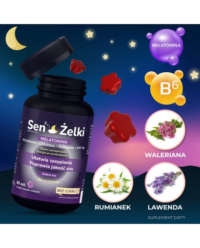 Żelki na sen z melatoniną i wit. B6 – Sen Żelki