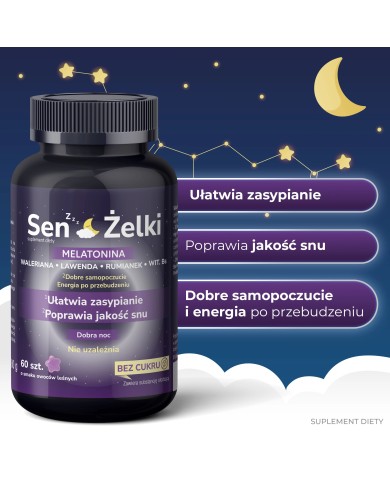 Żelki na sen z melatoniną i wit. B6 – Sen Żelki