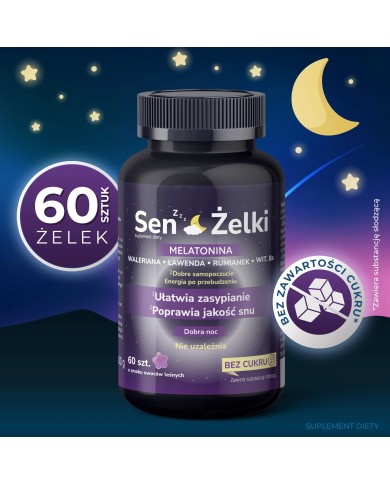 Żelki na sen z melatoniną i wit. B6 – Sen Żelki