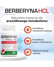 Berberyna HCL 400 mg — kapsułki | cukier, cholesterol, metabolizm