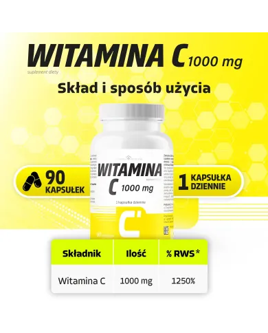 Witamina C 1000 mg | 90 kapsułek na odporność