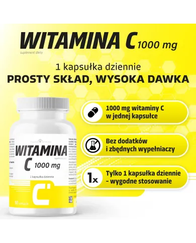 Witamina C 1000 mg | 90 kapsułek na odporność