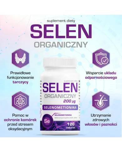 Selen organiczny 200 µg – odporność i tarczyca