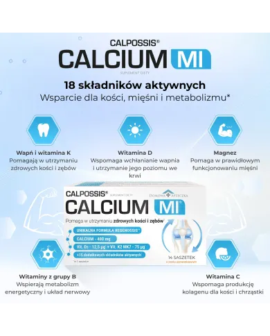 Calpossis MI – wapń, magnez i witamina D3 dla seniorów